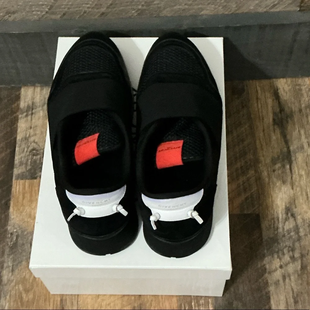 Givenchy Active Runner Elastic Sneakers Black & White - Men’s Size EU 45/US 12